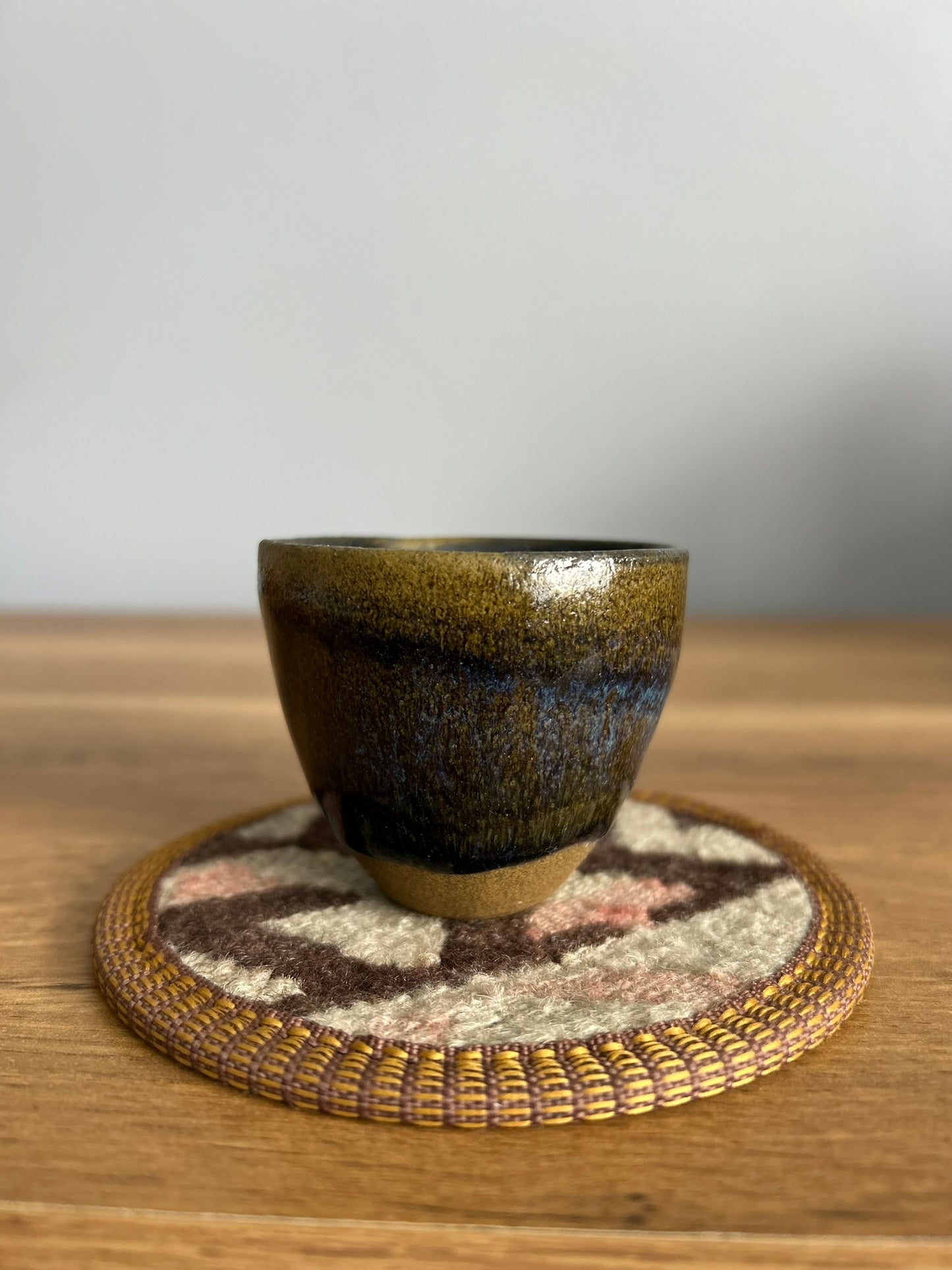 Handwoven Kilim Coffee Coasters – Vintage Turkish Wool (Set of 2)